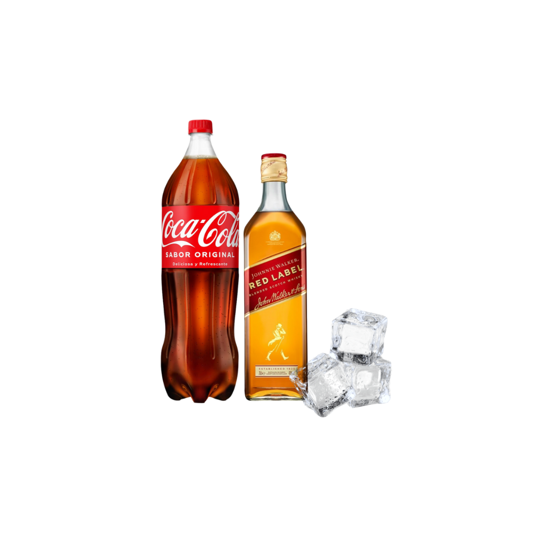 Whisky Johnnie Walker Red Label + Coca Cola 2L