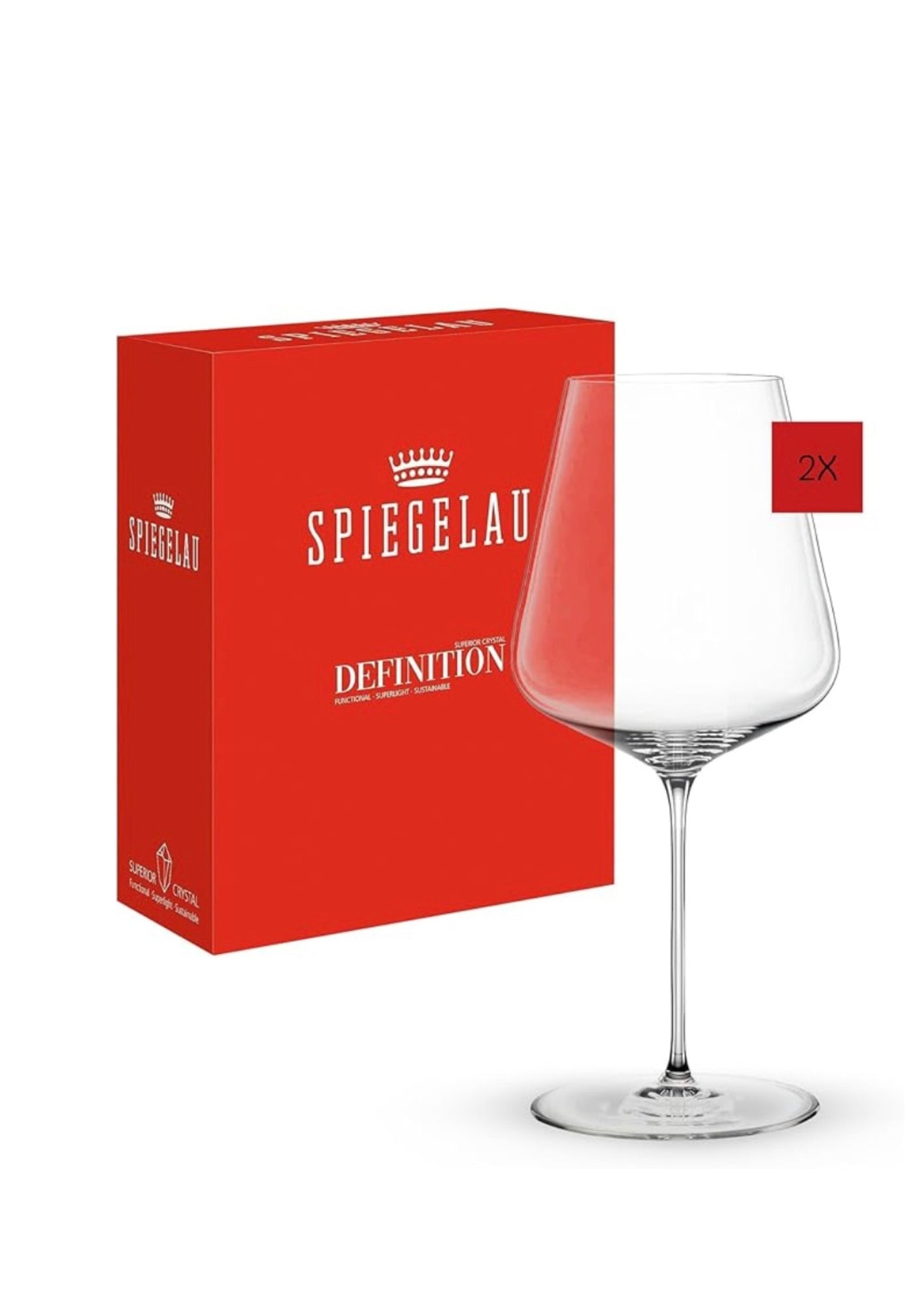 🥂 Spiegelau Definition – Juego de 2 copas Universal
