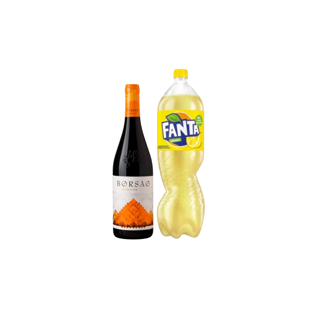 Vino hasta 6€ + Fanta Limón 2L